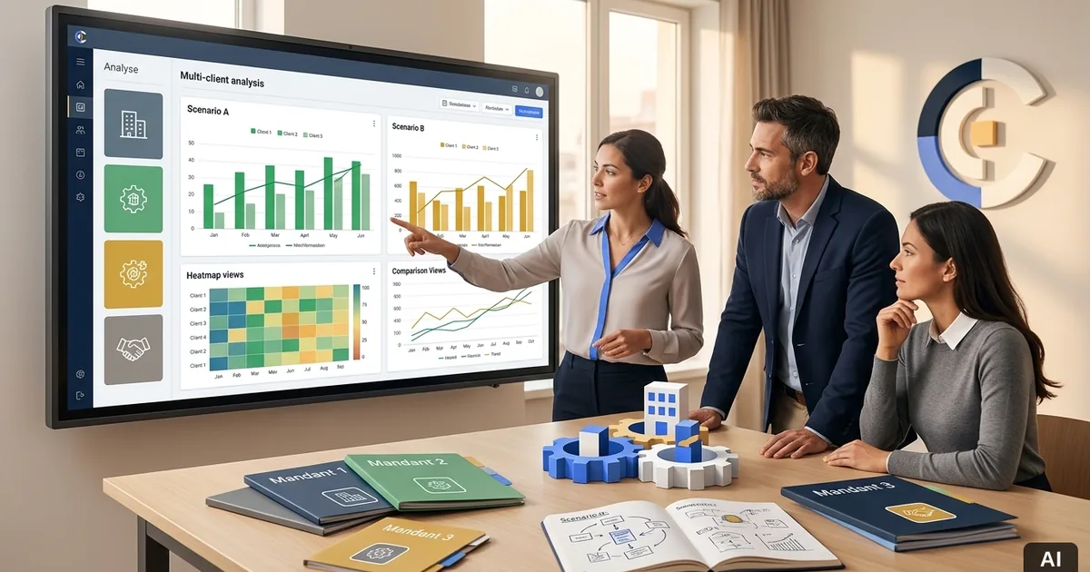 Lexware Szenario-Vergleich: Mehrere Mandanten analysieren
